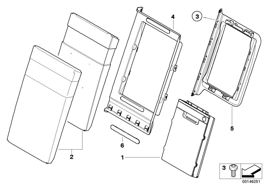 Diagram Rear seat ski bag for your 2006 BMW M6   