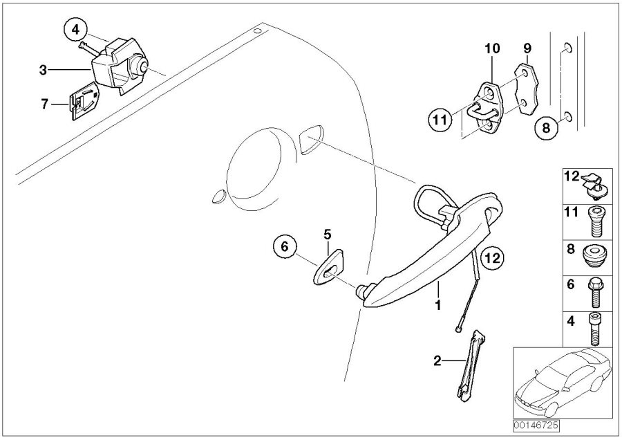 Diagram FRONT DOOR CONTROL/DOOR LOCK for your MINI