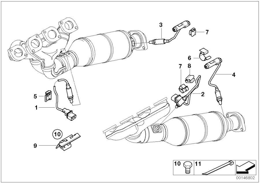 Diagram Lambda PROBE Fixings for your BMW