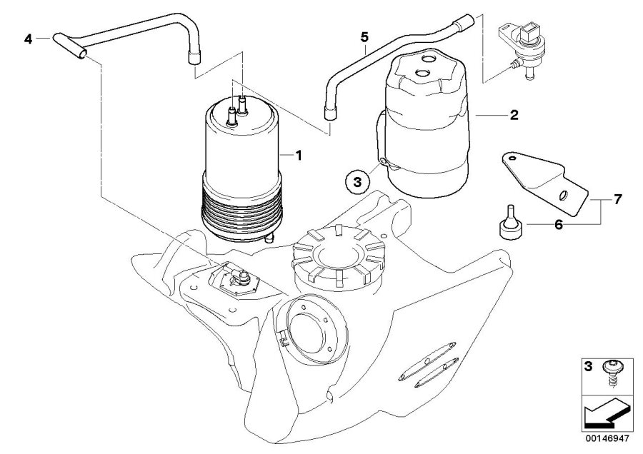 Diagram Activated Charcoal Filter/TUBING for your BMW G650GS Sertao  