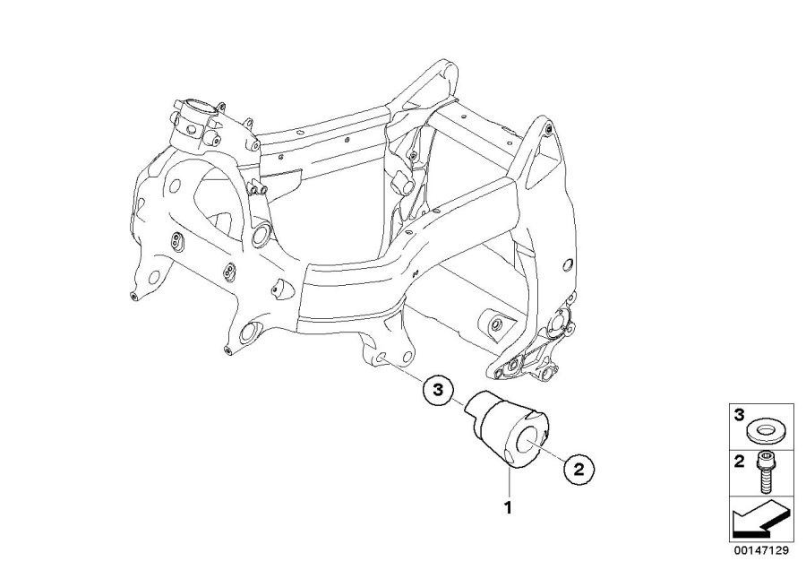 Diagram Impact protrectors for your 2024 BMW S1000R   