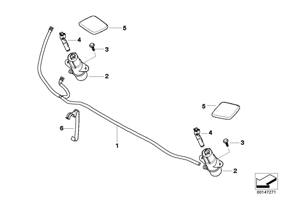 Diagram Single parts for head lamp cleaning for your 2020 BMW X3   