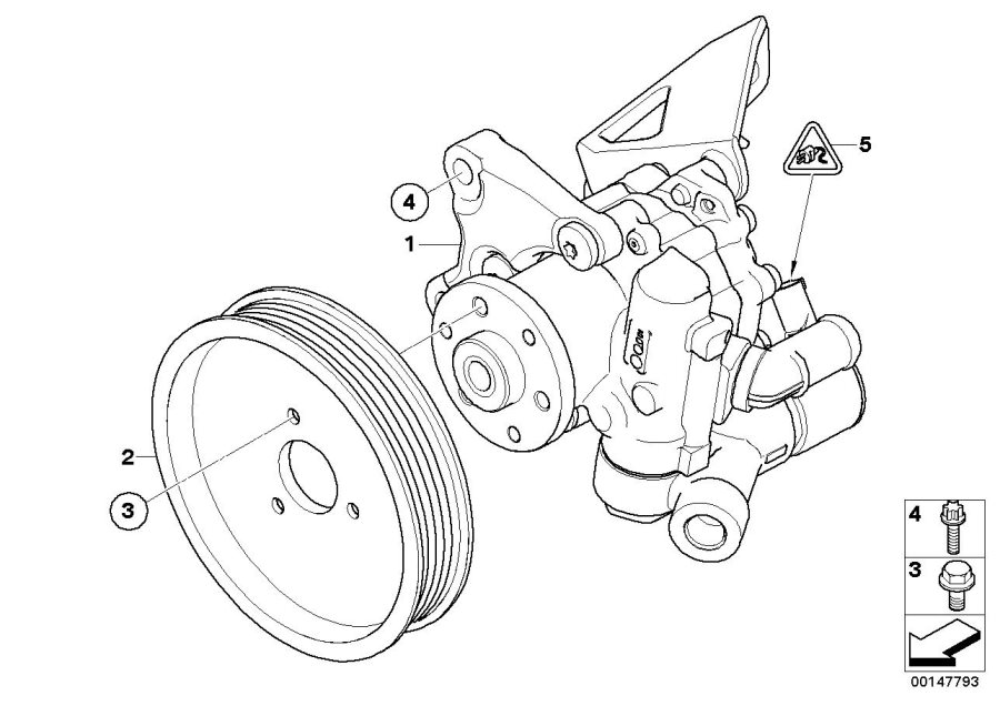 Diagram Power steering PUMP/ACTIVE steering for your BMW