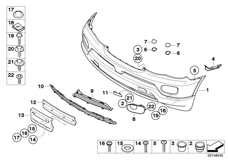 Diagram Trim panel front II for your BMW 320iX  