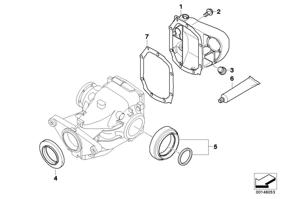 Diagram Final drive, gasket set for your 2013 BMW M6   