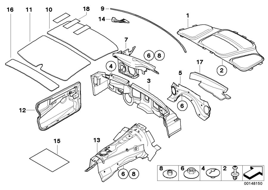 Diagram Sound insulating front for your BMW