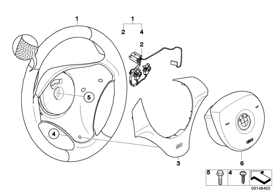 Diagram M sports steer.-wheel, airbag, leather for your 2015 BMW X1   