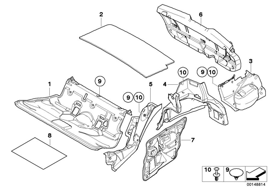 Diagram Sound insulating rear for your 2023 BMW X3  30eX 