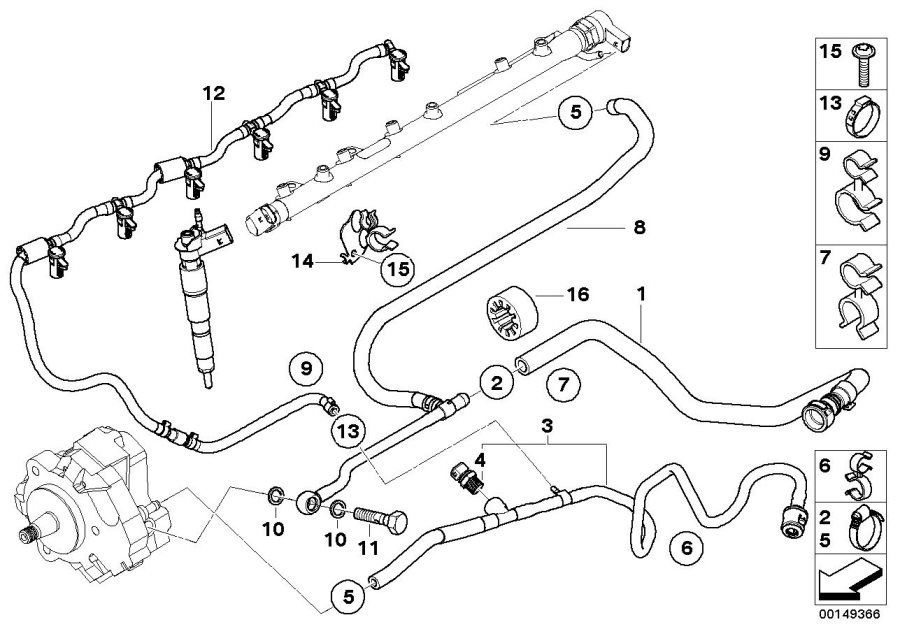 Diagram Fuel lines for your BMW