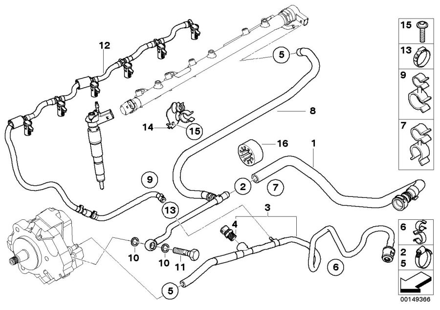 Diagram Fuel lines for your 2017 BMW i3   