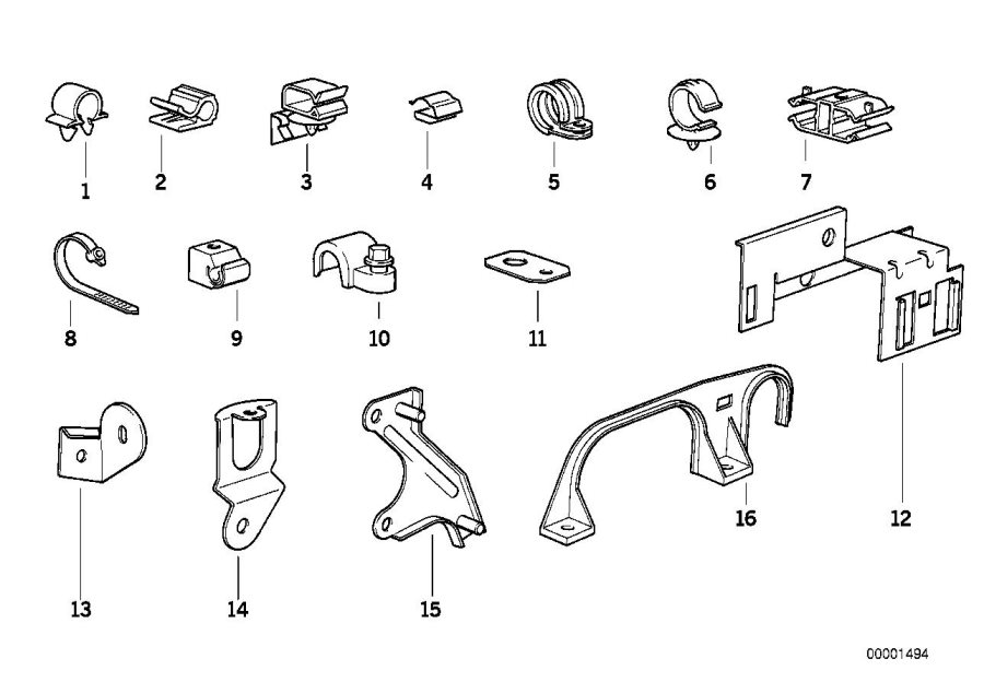 Diagram Cable Harness Fixings for your 2014 BMW M6   