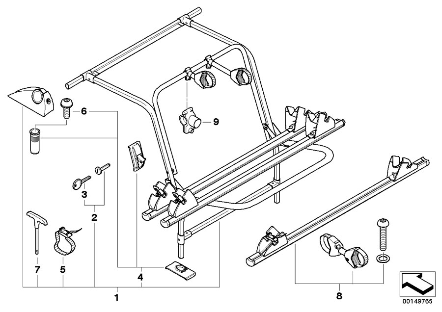 Diagram Rear carrier for your 2007 BMW 650i   