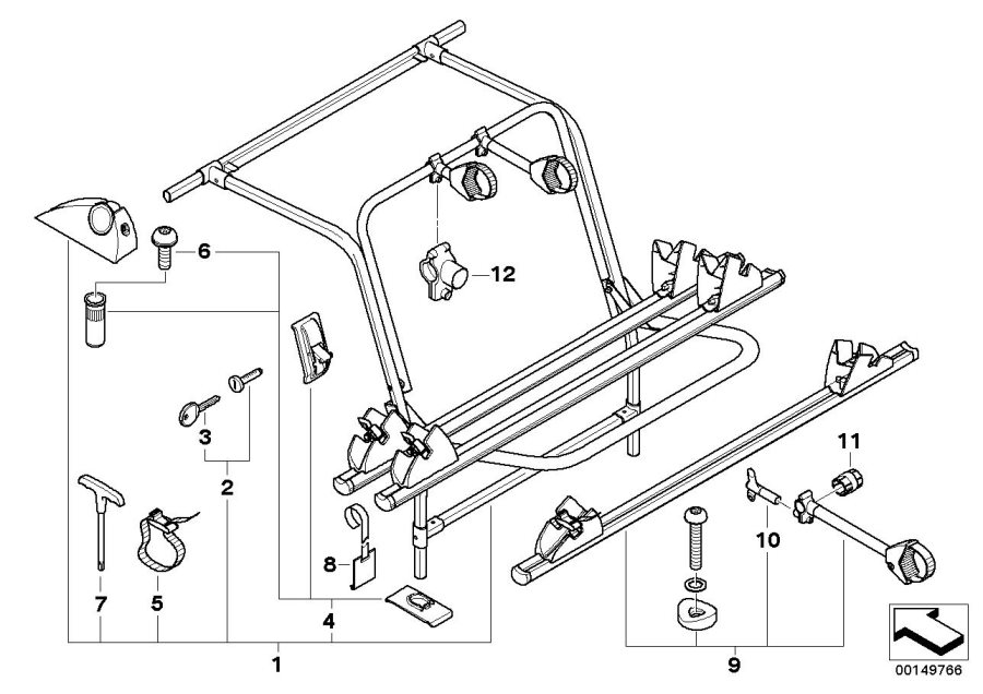 Diagram Rear carrier for your 2008 BMW M6   