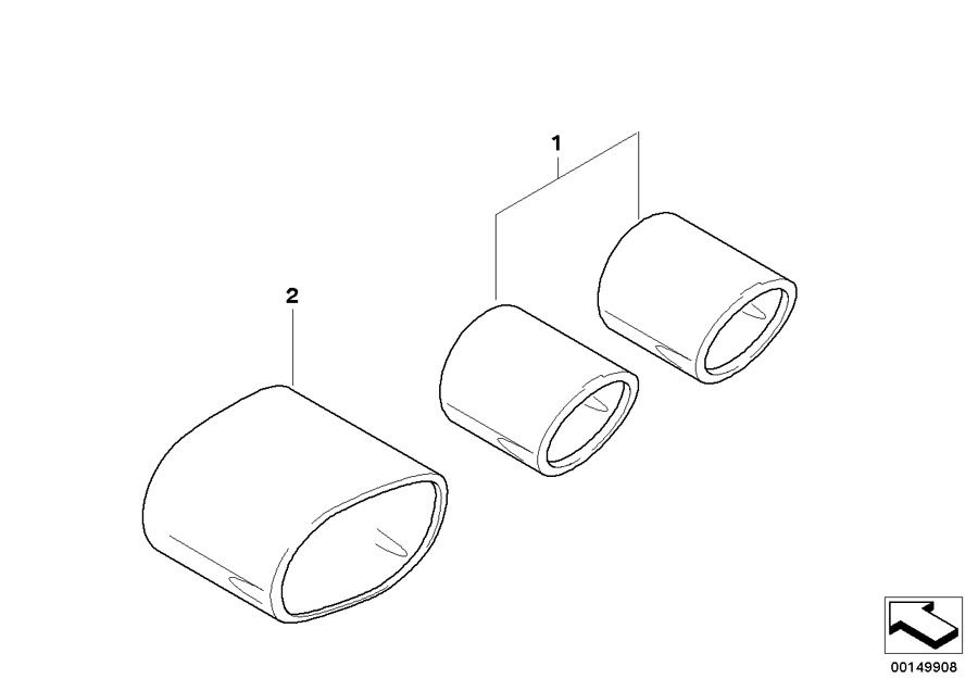 Diagram Tailpipe tip for your 2012 BMW 128i   