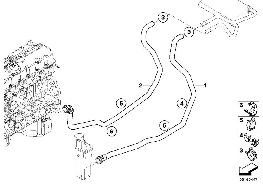 Diagram Water hoses for your BMW M240iX  