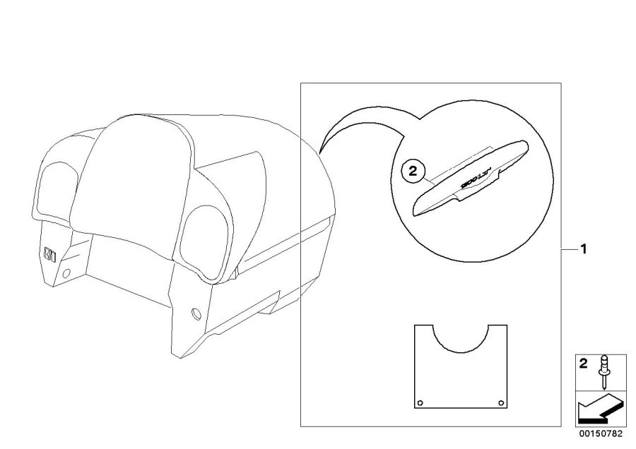 Diagram Retrofit kit, chrome strips for your BMW K1200LT  