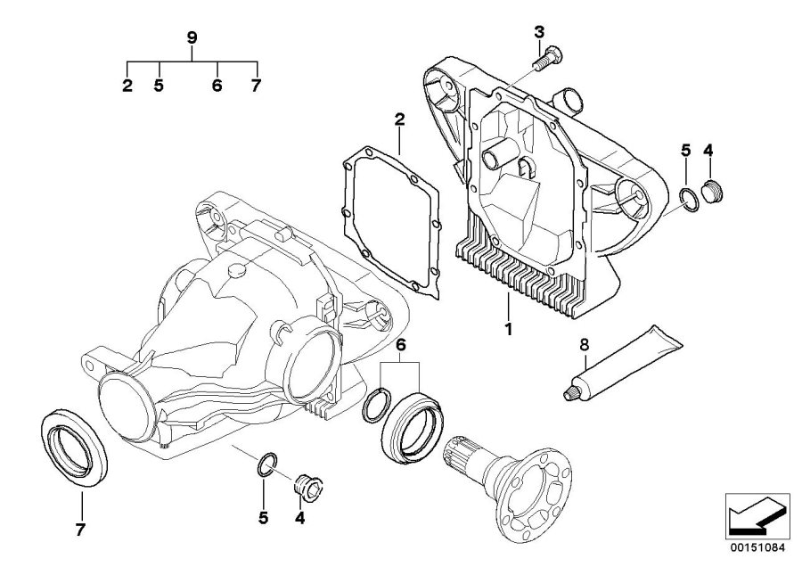 Diagram Final drive, gasket set for your 2013 BMW M6   