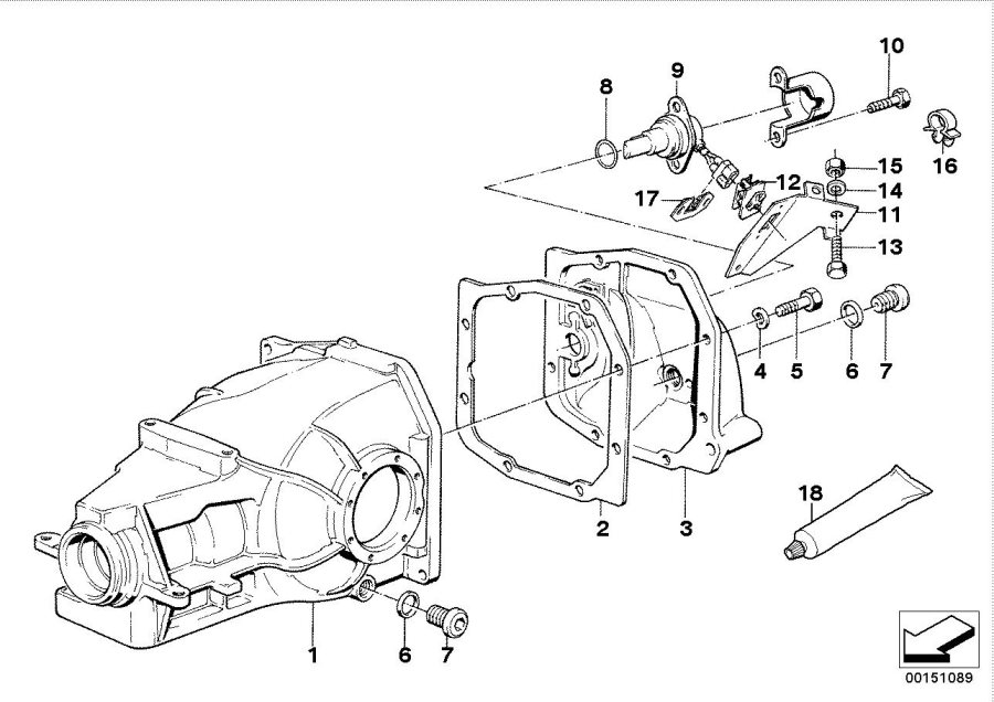 Diagram Final drive COVER/TRIGGER contact for your BMW