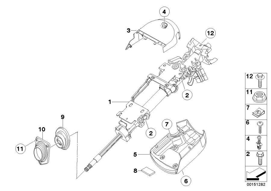 Diagram Steering COLUMN/TRIM panel for your 2023 BMW X3  30eX 