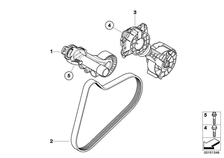 Diagram Belt Drive Water Pump/Alternator for your MINI