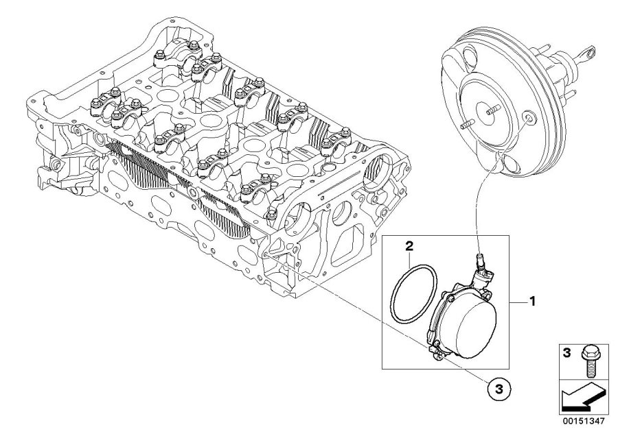 Diagram VACUUM PUMP WITH TUBES for your 2020 MINI Countryman   