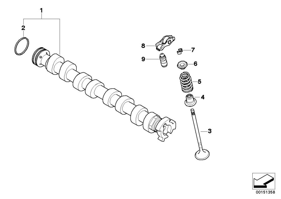 Diagram Valve timing gear, camshaft, outlet for your MINI