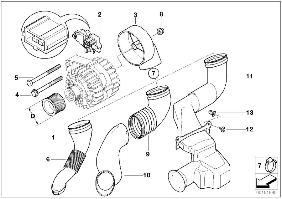 Diagram Generator single parts 120A Bosch for your BMW