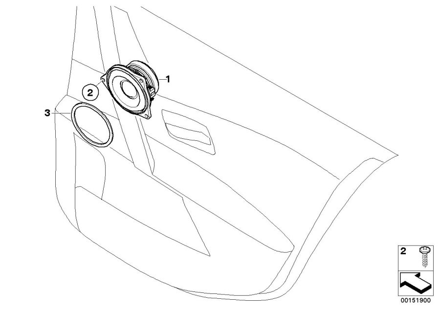 Diagram One part Top-HiFi/Harman Kardon dr rear for your BMW