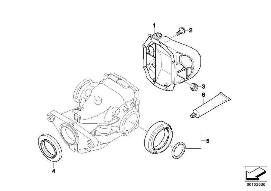 Diagram Final drive, gasket set for your BMW