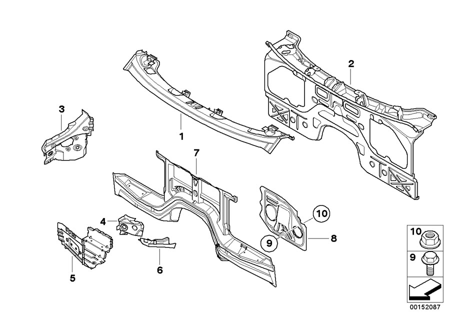 Diagram Splash wall parts for your 2013 BMW M6   