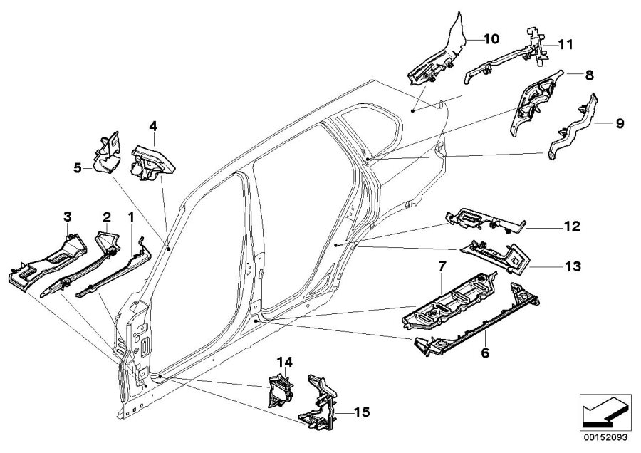 Diagram Cavity shielding, side frame for your 2006 BMW M6   