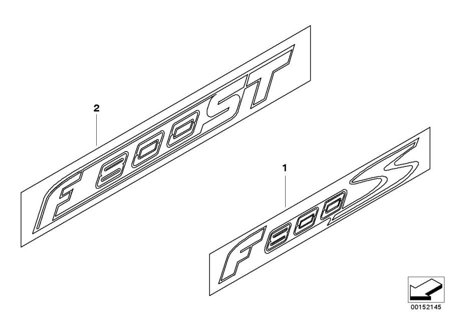 Diagram Label for your BMW F800ST  