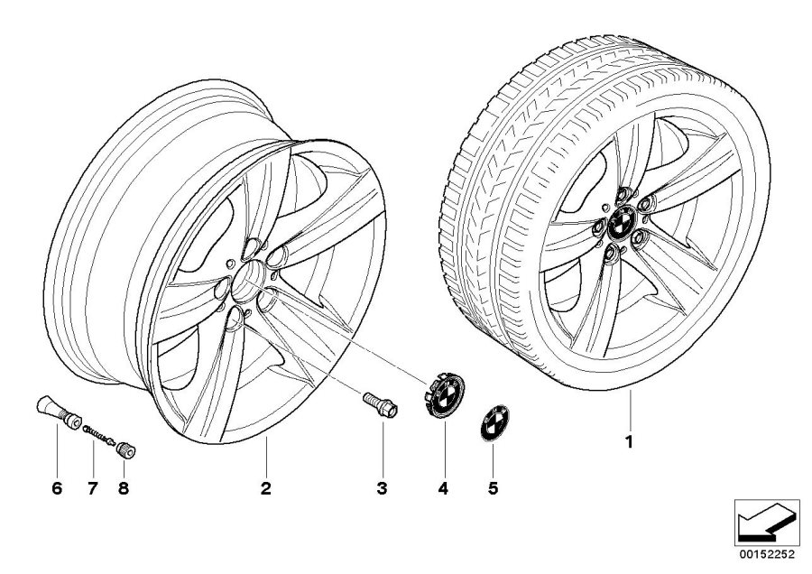 Diagram BMW la wheel, star spoke 189 for your BMW