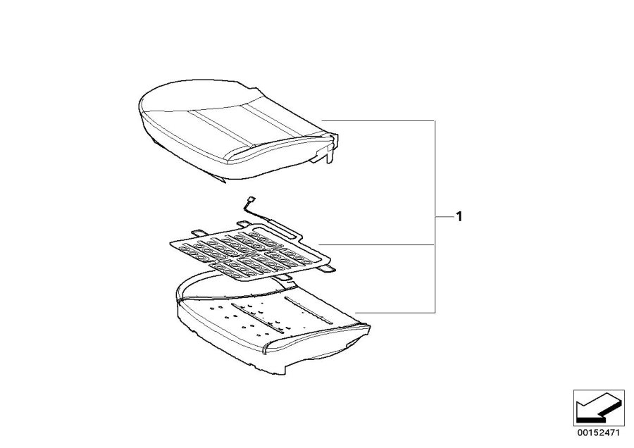 Diagram Seat front, uphlstry/cover, Comfort seat for your 2023 BMW X3  30eX 