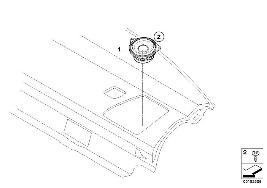 Diagram One part Top-HiFi/Harman Kardon rear for your BMW