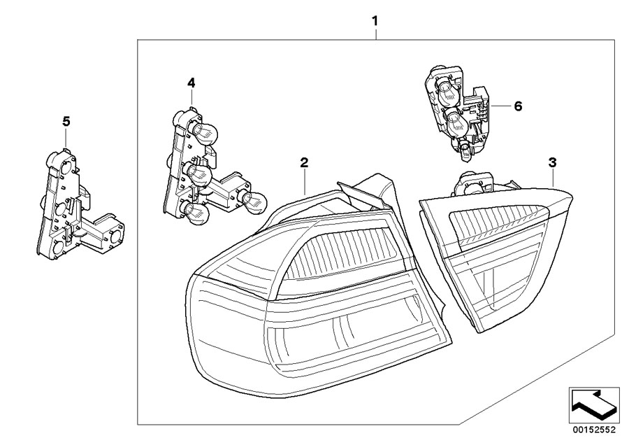 Diagram Retrofit kit rear light Black Line for your 2011 BMW 335i   