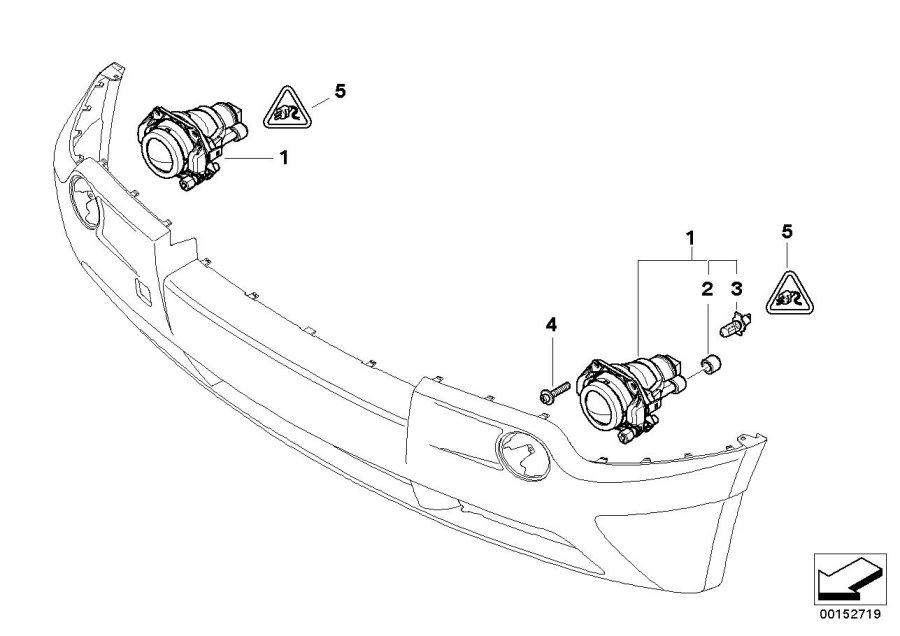 Diagram Fog lights for your 1991 BMW M3   