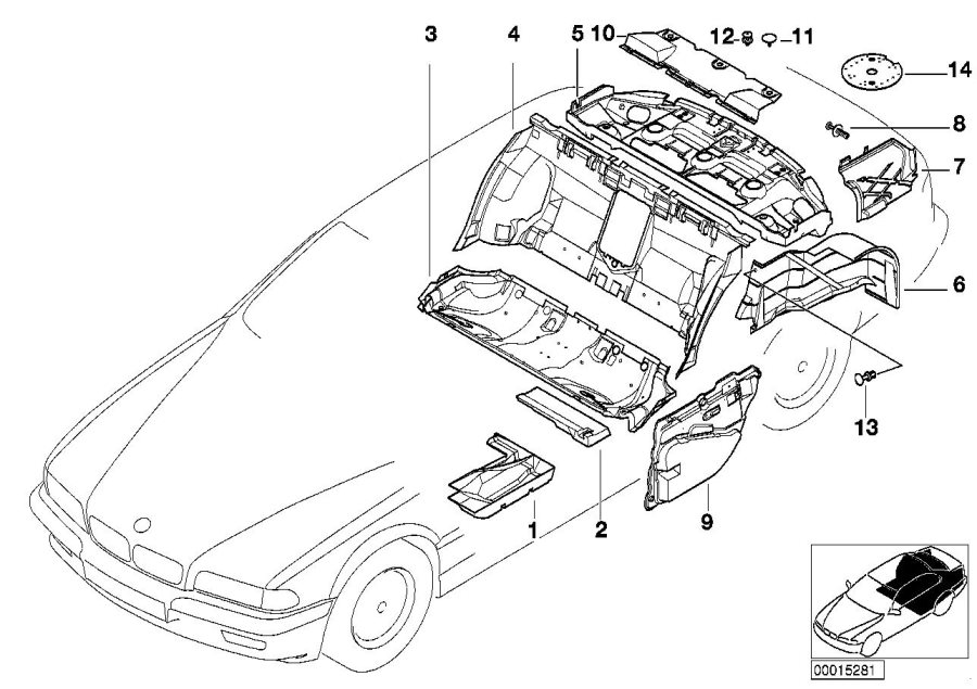 Diagram SOUND INSULATING REAR for your 1988 BMW M6   