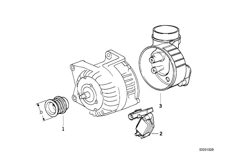 Diagram Alternator, individual parts 80A for your 2016 BMW 328d   