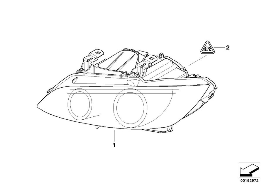 Diagram Headlight for your 2004 BMW 645Ci   