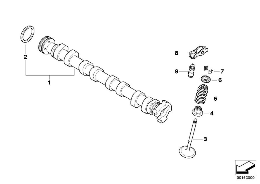 Diagram Valve timing gear, camshaft, inlet for your MINI