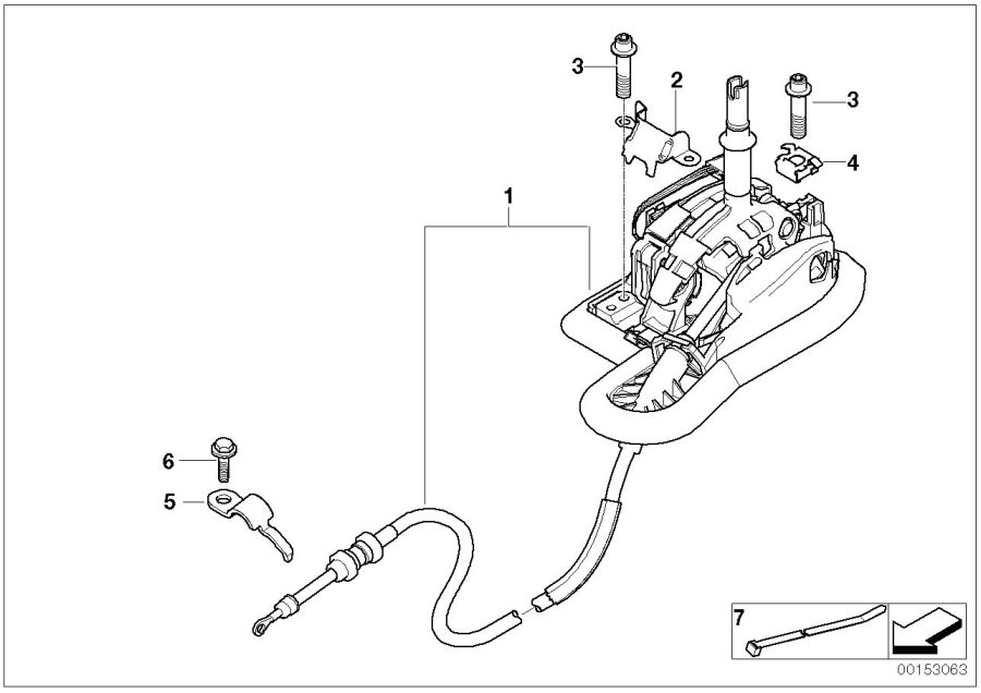 Diagram Gear shift Steptronic,all-wheel-drive for your 2007 BMW M6   