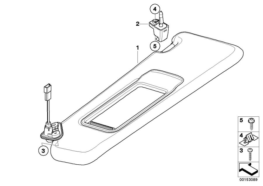 Diagram Sun visors for your 2009 BMW 335d   