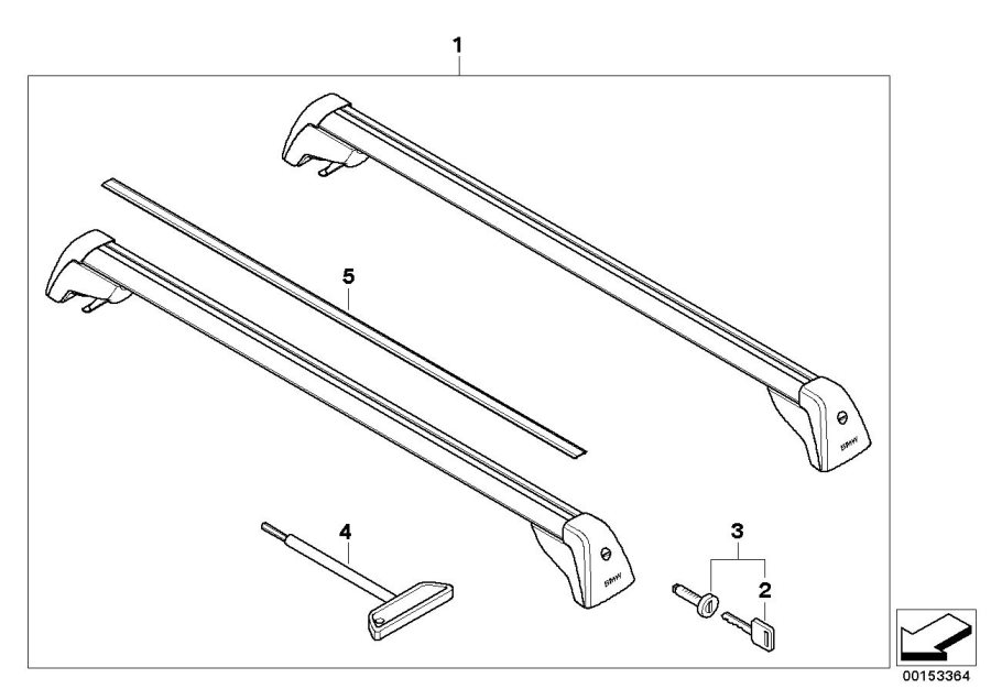 Diagram Railing carrier for your 2003 BMW 330i   