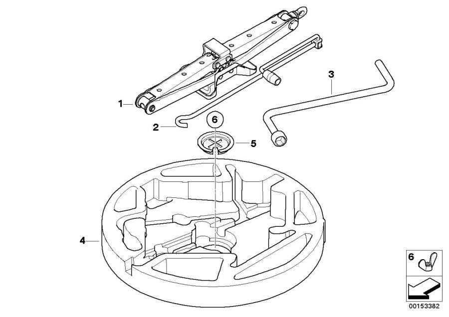 Diagram Car tool/Lifting jack for your 2007 BMW M6   