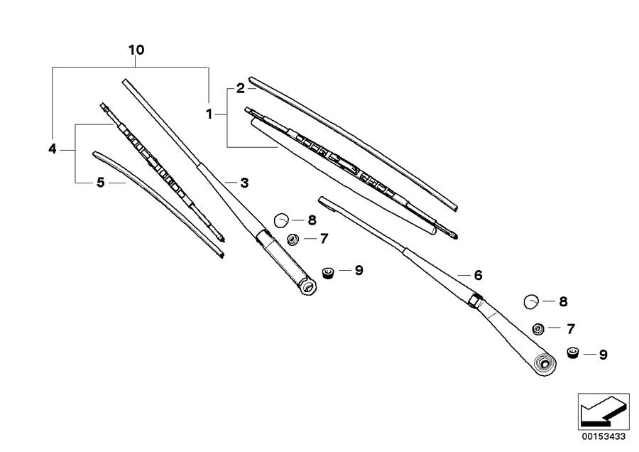 Diagram Wiper ARM/WIPER blade for your BMW 230iX  