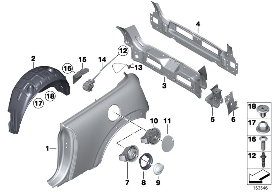 Diagram SIDE PANEL/TAIL TRIM for your MINI