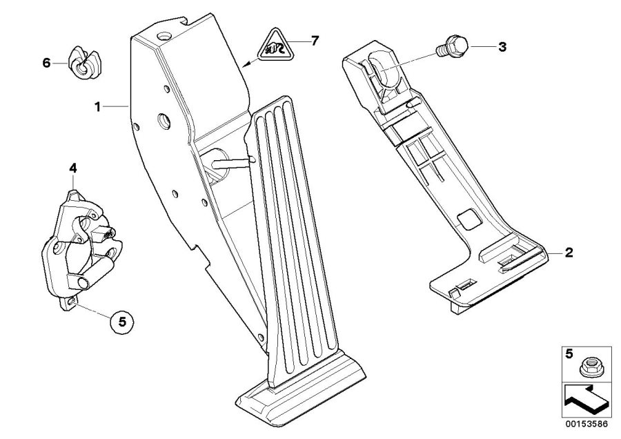 Diagram ACCELERATION/ACCELERATOR pedal module for your 2023 BMW X3  30eX 