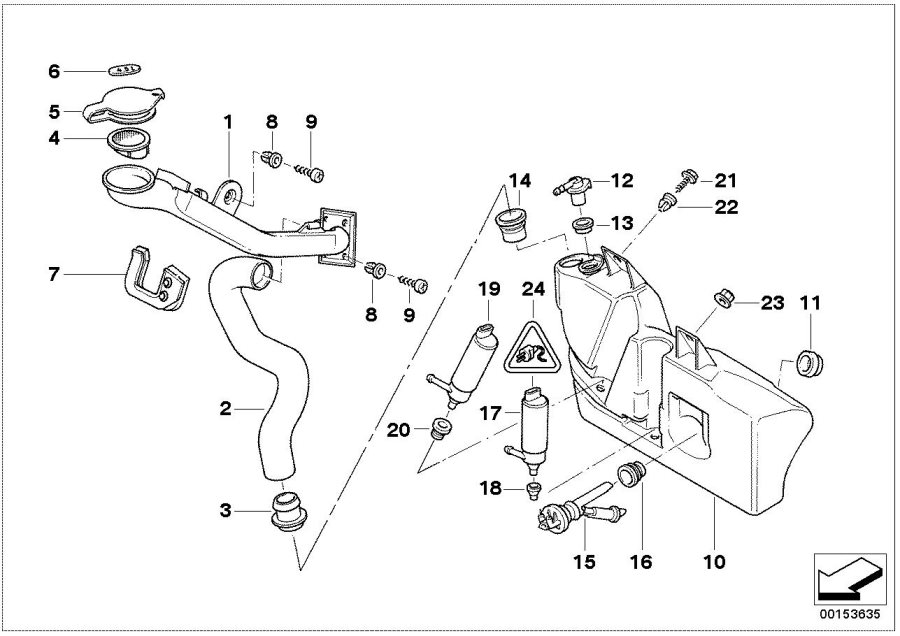 Le diagramme RECIPIENT P NETTOYAGE DES PHARES pour votre BMW