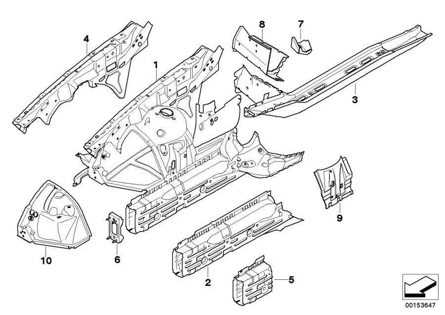 Diagram WHEELHOUSE/ENGINE support for your 2016 BMW M6   